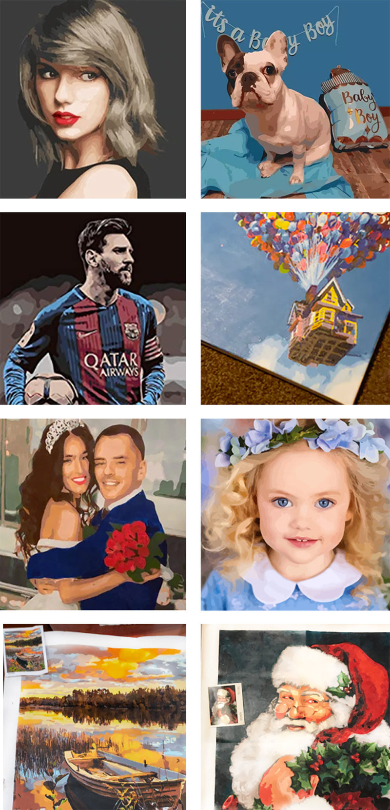 Buyer Show of Custom Paint by Numbers from Happy Customers of Diamond Painting Pro