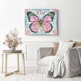 Boho Freedom Butterfly Diamond Painting as Home Decor