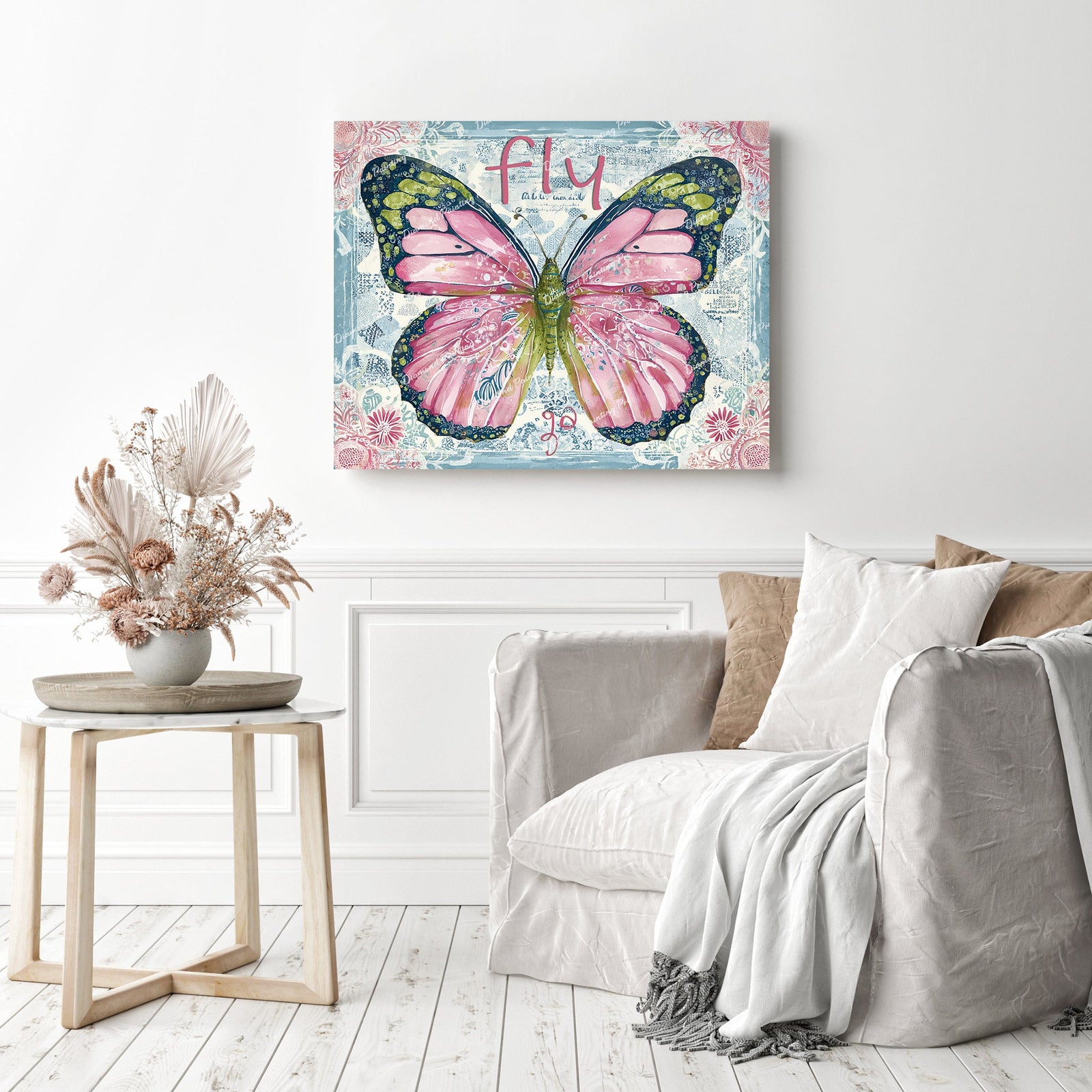 Boho Freedom Butterfly Diamond Painting as Home Decor