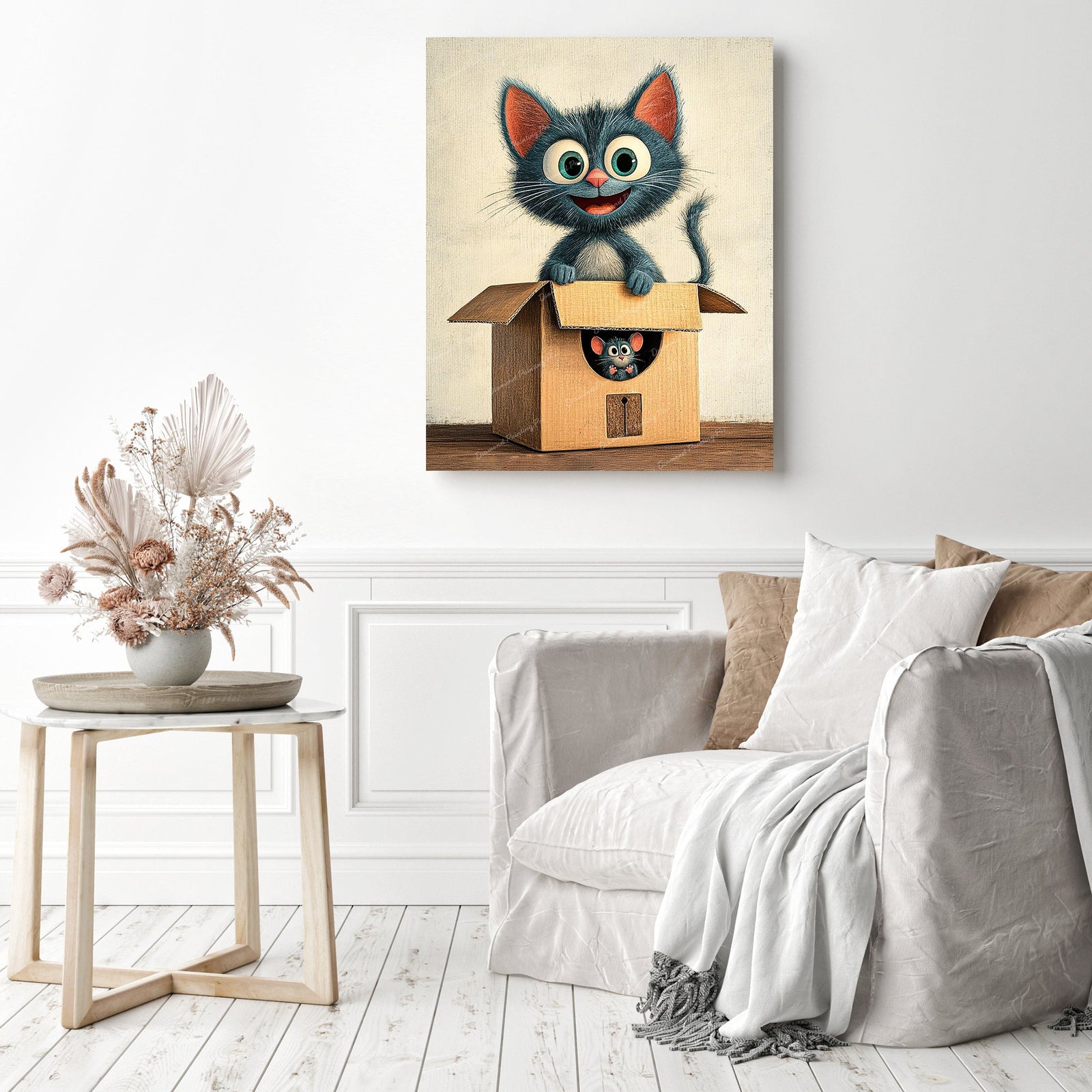 Box Buddies Peek-a-Boo Diamond Painting as Home Decor