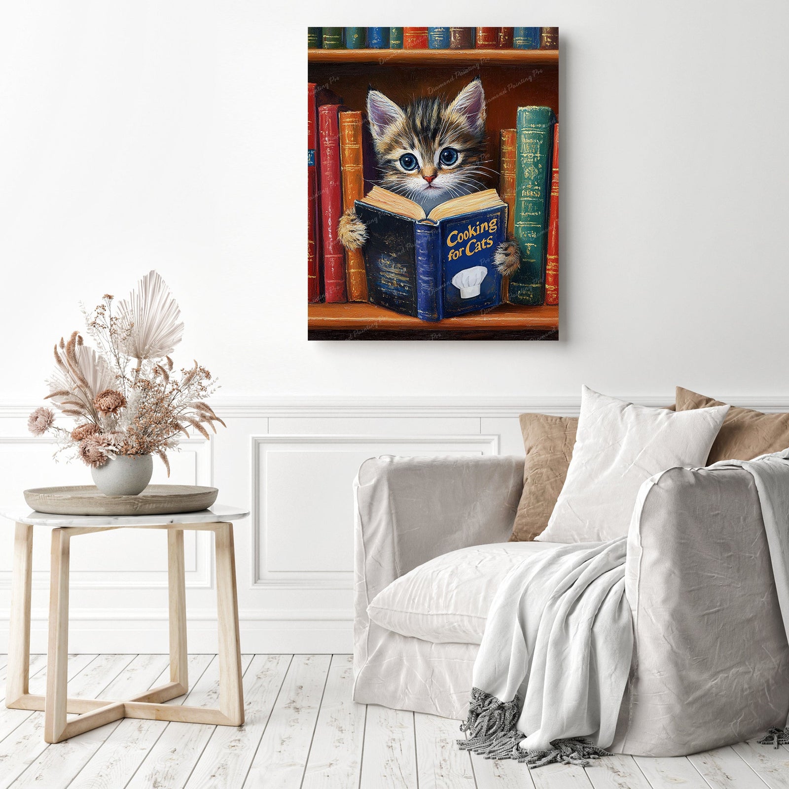 Chef Kitty Diamond Painting as Home Decor