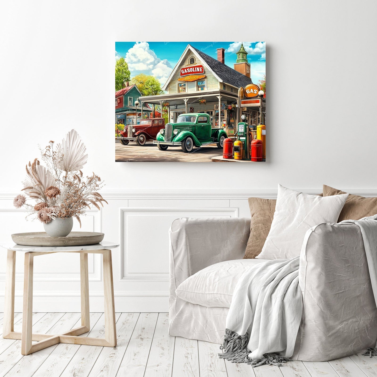Country Gas & Go Diamond Painting as Home Decor
