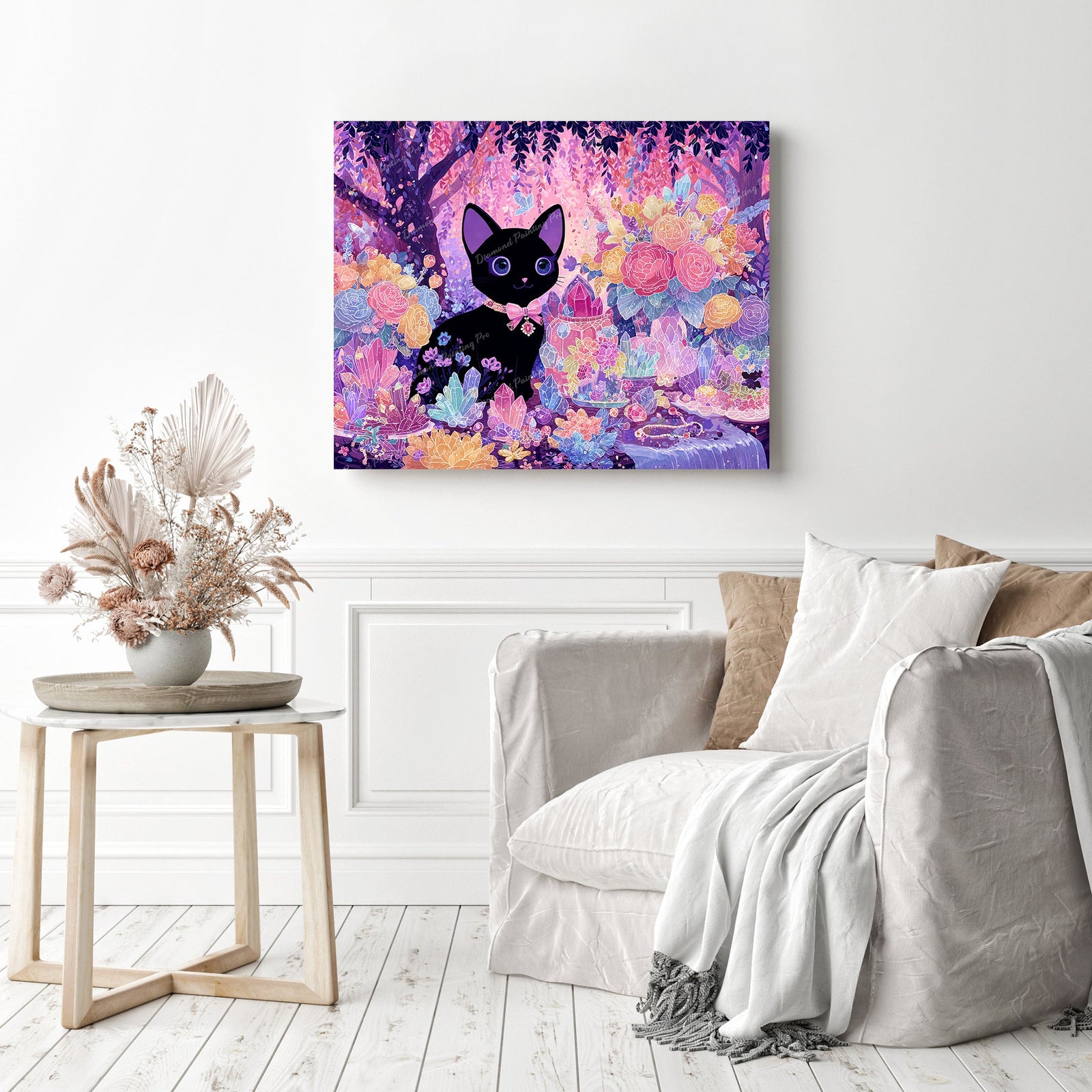 Crystal Garden Kitten Diamond Painting as Home Decor