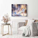 Enchanted Glass Slipper Diamond Painting as Home Decor