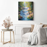 Floral Falls Diamond Painting as Home Decor