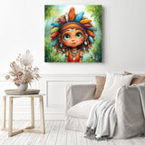 Little Tribal Chief Diamond Painting as Home Decor