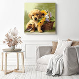 Puppy's First Friend Diamond Painting as Home Decor
