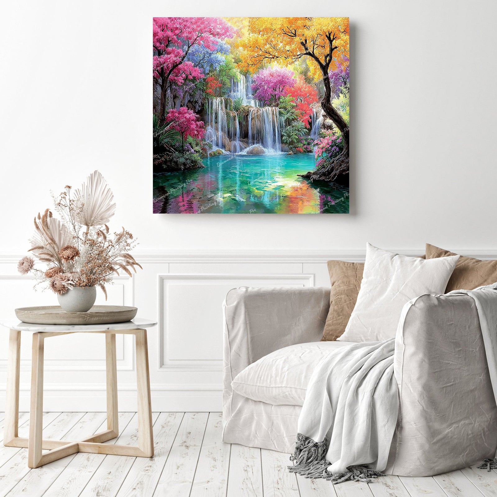 Rainbow Falls Diamond Painting as Home Decor