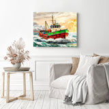 Rough Seas Trawler Diamond Painting as Home Decor