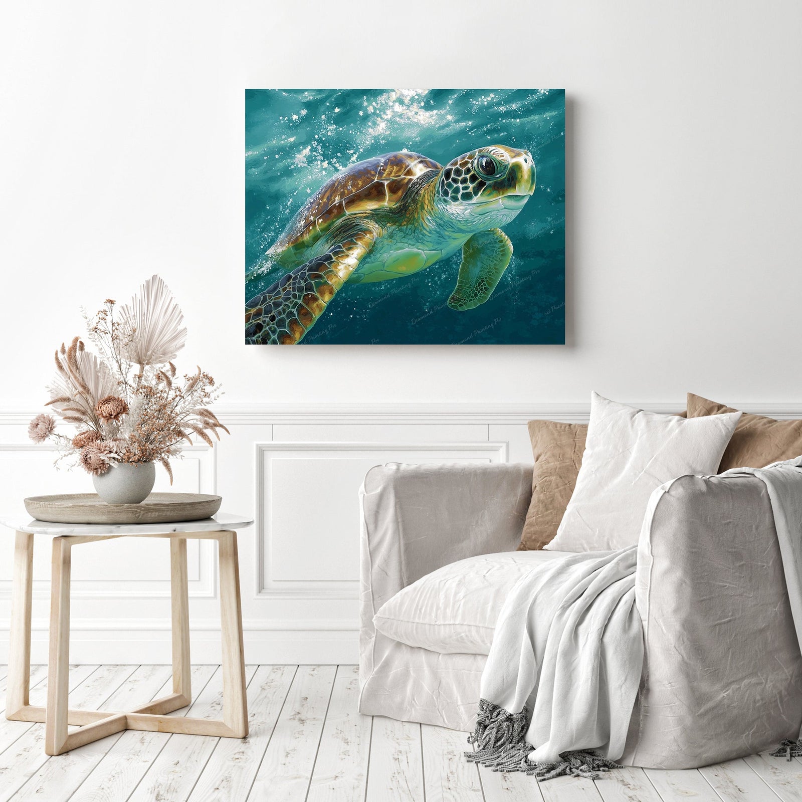 Sea Turtle Journey Diamond Painting as Home Decor