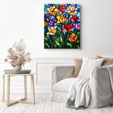 Stained Glass Flowers Diamond Painting as Home Decor