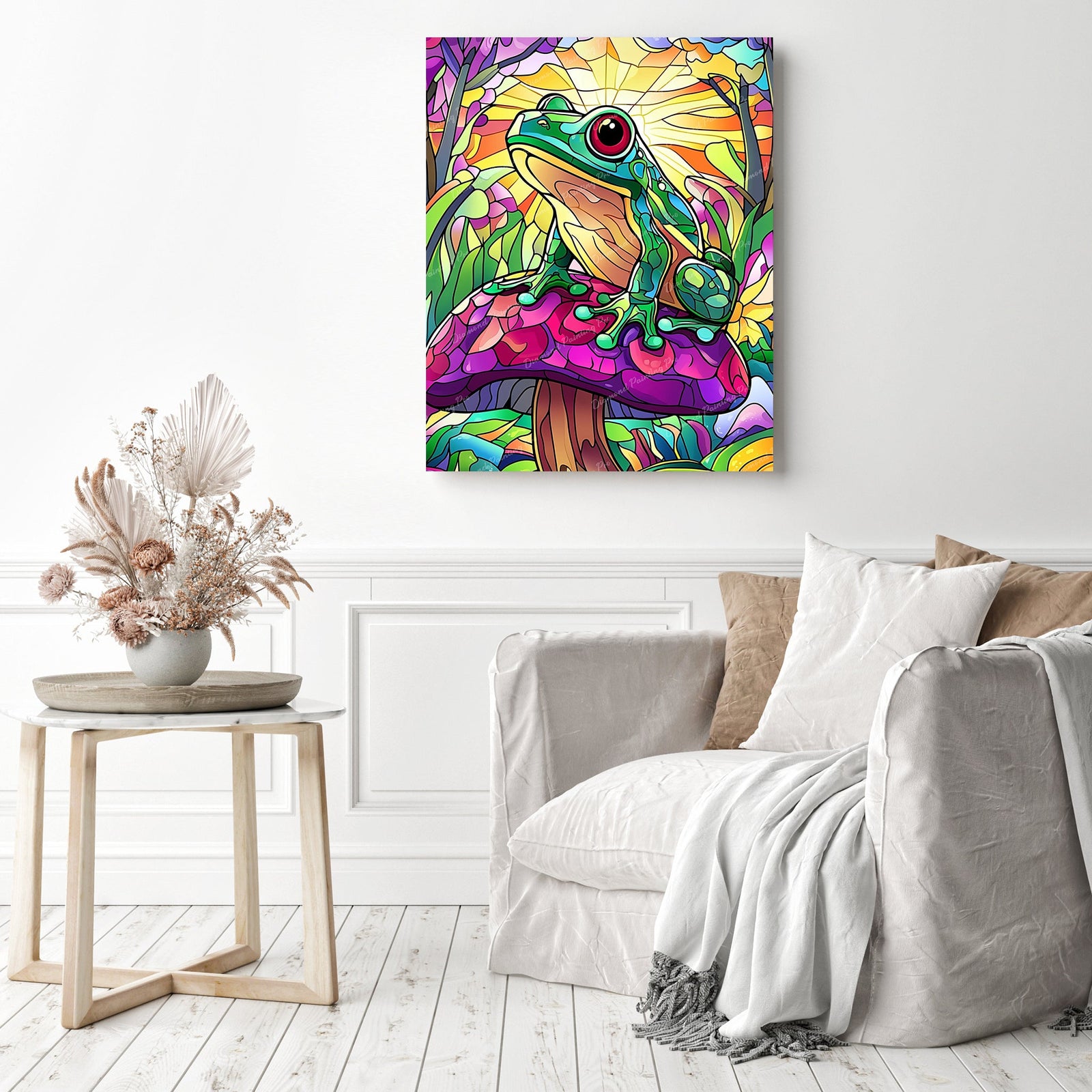 Stained Glass Frog Diamond Painting as Home Decor