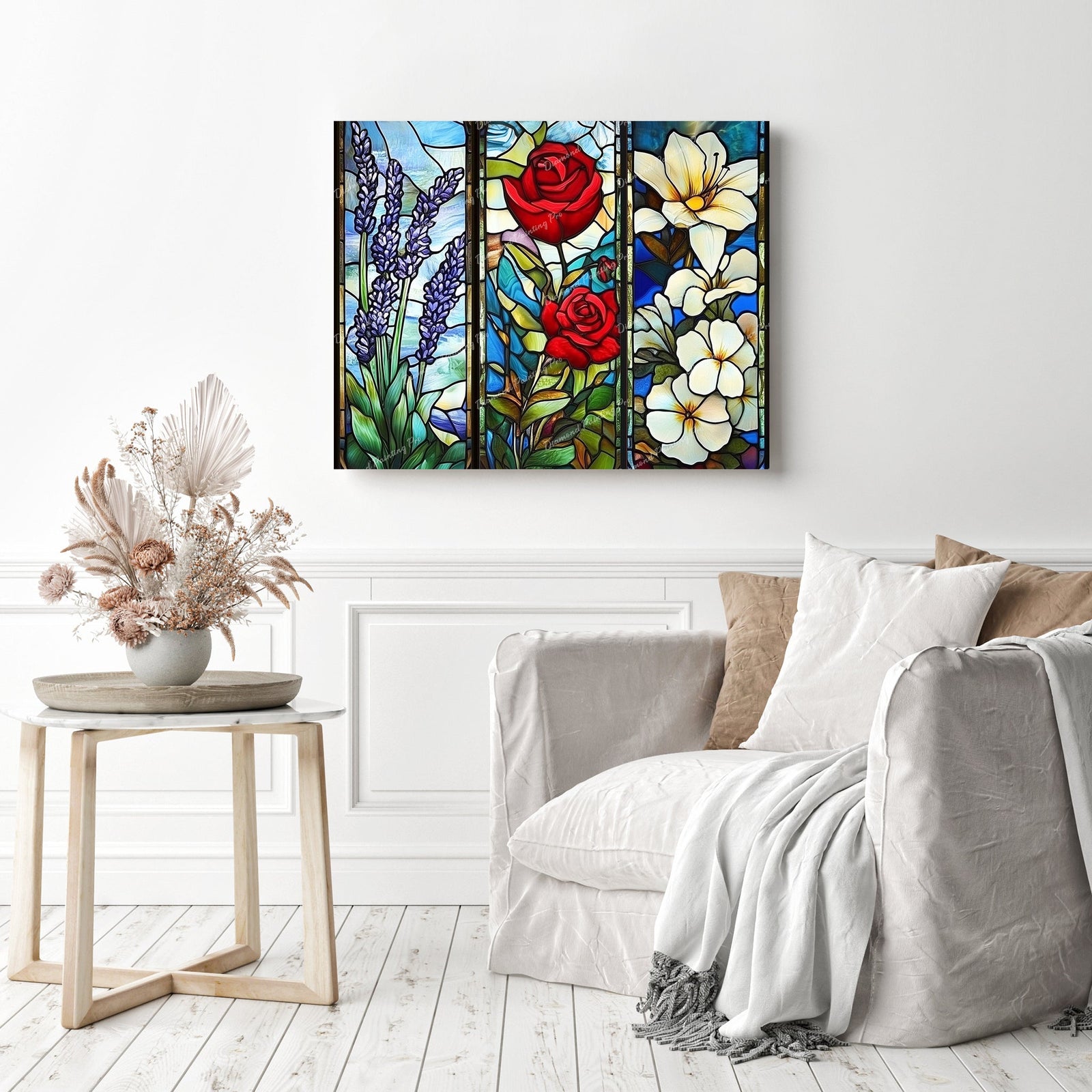 Stained Glass Garden Diamond Painting as Home Decor