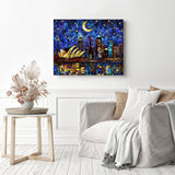 Stained Glass Sydney Skyline Diamond Painting as Home Decor