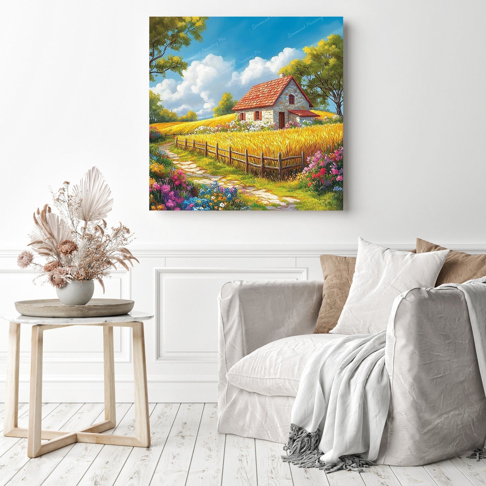 Stone Cottage Diamond Painting as Home Decor