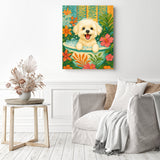Tropical Tub Pup Diamond Painting as Home Decor