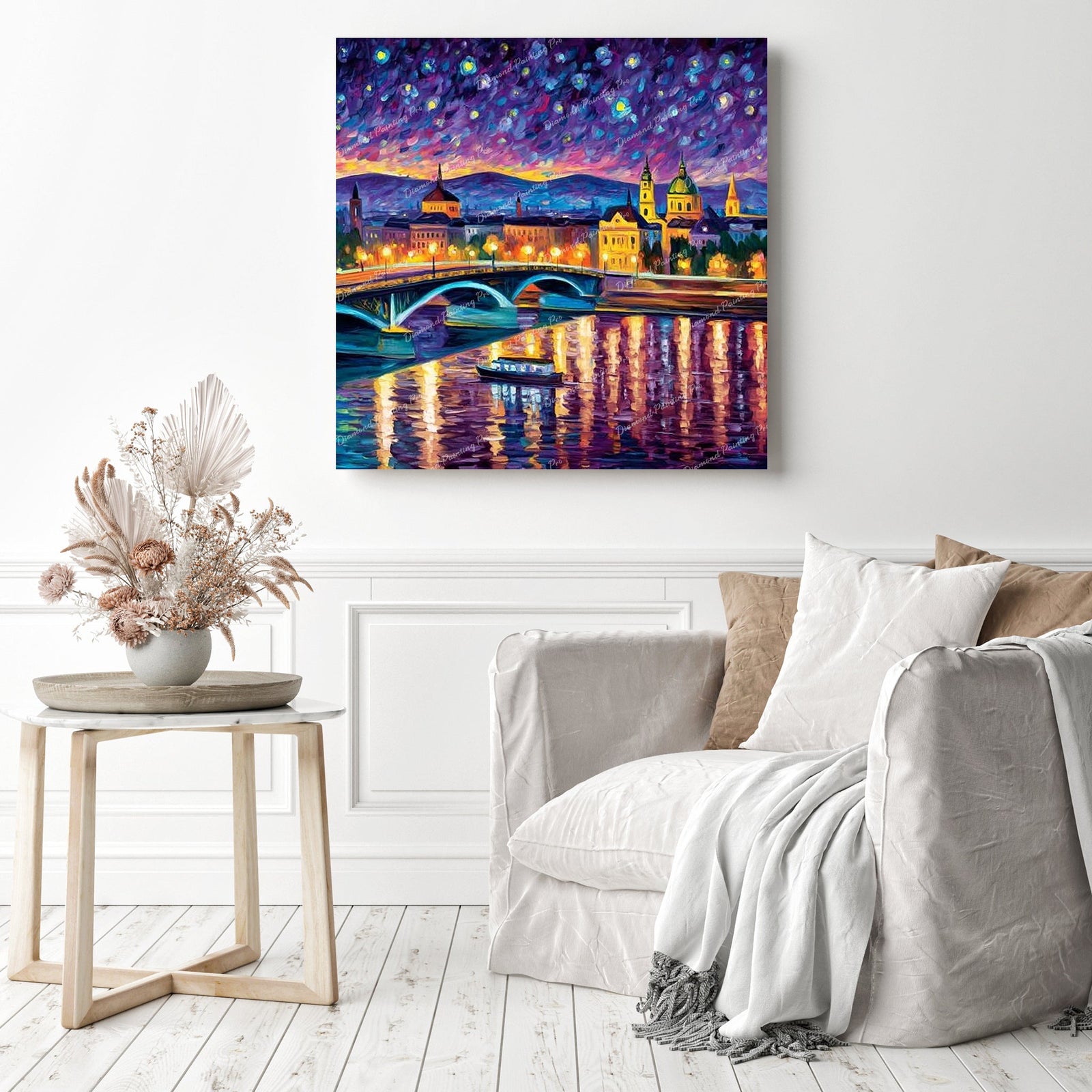 Twilight Bridge Diamond Painting as Home Decor
