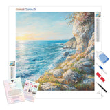 Coastal Dawn Diamond Painting Kit - Full Drill / Square or Round Diamonds with AB Drills Option
