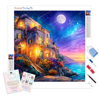 Coastal Evening Diamond Painting Kit - Full Drill / Square or Round Diamonds with AB Drills Option
