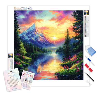 Crimson Peak Reflections Diamond Painting Kit - Full Drill / Square or Round Diamonds with AB Drills Option