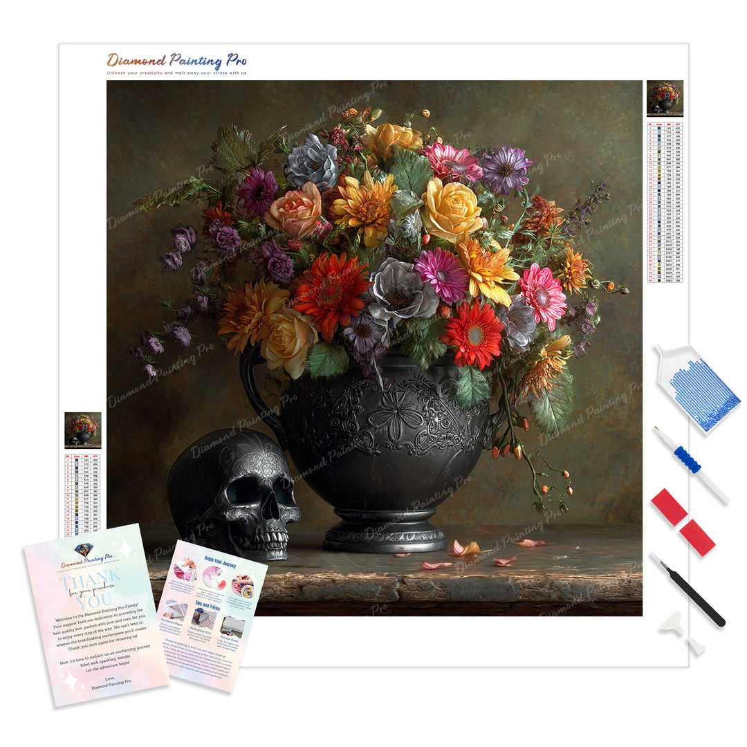 Eternal Bloom Diamond Painting Kit - Full Drill / Square or Round Diamonds with AB Drills Option