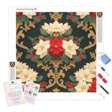Festive Christmas Pattern Diamond Painting Kit - Full Drill / Square or Round Diamonds with AB Drills Option