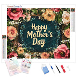 Floral Frame for Mom Diamond Painting Kit - Full Drill / Square or Round Diamonds with AB Drills Option