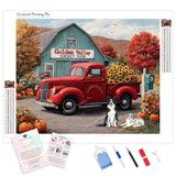 Golden Valley Farm Diamond Painting Kit - Full Drill / Square or Round Diamonds with AB Drills Option