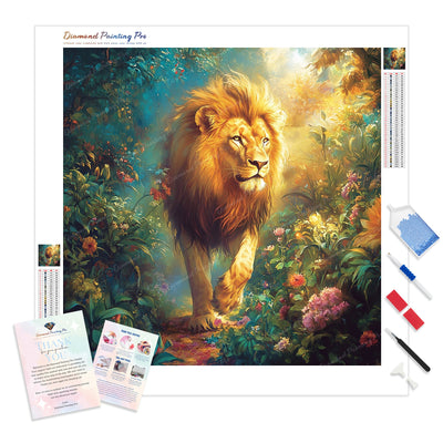 Jungle Majesty Diamond Painting Kit - Full Drill / Square or Round Diamonds with AB Drills Option