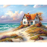 Coastal Cottage Diamond Art Design - Full Drill with 5d Square or Round Diamonds / AB Drills Available