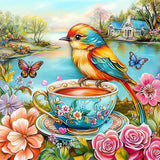 Garden Tea Party Diamond Art Design - Full Drill with 5d Square or Round Diamonds / AB Drills Available