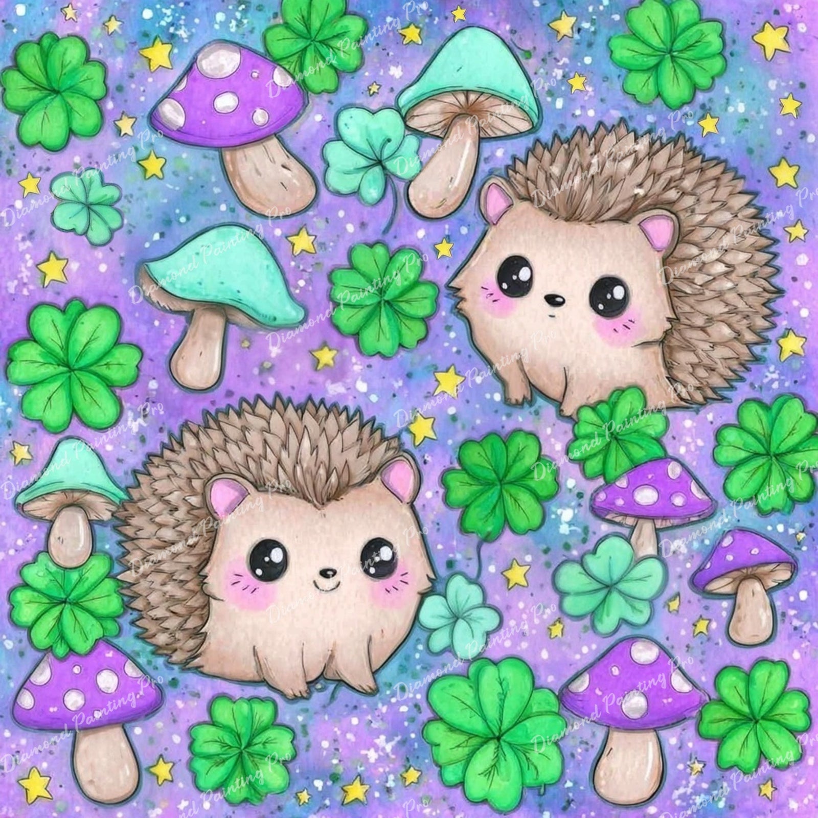 Sparkle Quills & Clover Diamond Art Design - Full Drill with 5d Square or Round Diamonds / AB Drills Available