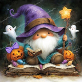 Whimsical Wizard Diamond Art Design - Full Drill with 5d Square or Round Diamonds / AB Drills Available