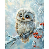 Winter Owl Diamond Art Design - Full Drill with 5d Square or Round Diamonds / AB Drills Available