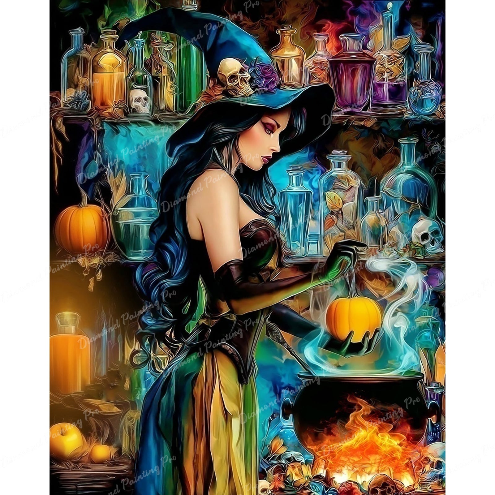 Witch's Potion Brew Diamond Art Design - Full Drill with 5d Square or Round Diamonds / AB Drills Available
