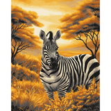 Zebra at Dusk Diamond Art Design - Full Drill with 5d Square or Round Diamonds / AB Drills Available