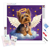 My Yorkie Guardian Diamond Painting Kit - Full Drill / Square or Round Diamonds with AB Drills Option