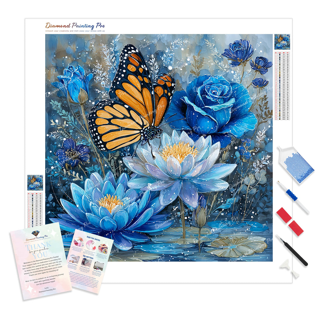 Mystic Lily Pond Diamond Painting Kit - Full Drill / Square or Round Diamonds with AB Drills Option