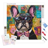 Professor Pup Diamond Painting Kit - Full Drill / Square or Round Diamonds with AB Drills Option