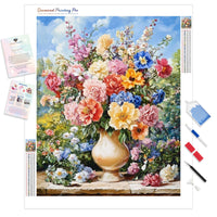 Radiant Garden Bouquet Diamond Painting Kit - Full Drill / Square or Round Diamonds with AB Drills Option