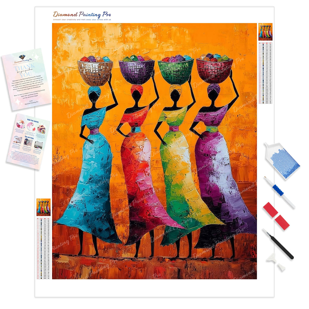 Rhythmic Hues Diamond Painting Kit - Full Drill / Square or Round Diamonds with AB Drills Option