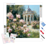 Rose Garden Diamond Painting Kit - Full Drill / Square or Round Diamonds with AB Drills Option