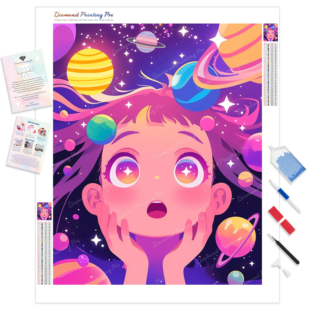 Stardust Dreamer Diamond Painting Kit - Full Drill / Square or Round Diamonds with AB Drills Option