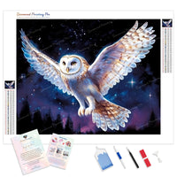 Stellar Owl Guardian Diamond Painting Kit - Full Drill / Square or Round Diamonds with AB Drills Option