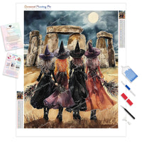 Stonehenge Sisterhood Diamond Painting Kit - Full Drill / Square or Round Diamonds with AB Drills Option