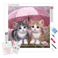 Umbrella Buddies Diamond Painting Kit - Full Drill / Square or Round Diamonds with AB Drills Option