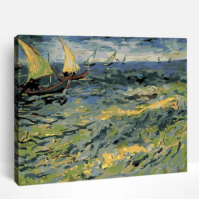 Fishing Boats at Sea - Vincent van Gogh | Paint By Numbers