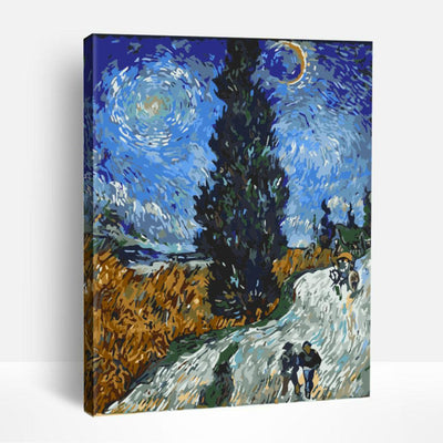 Road with Cypress and Star II - Van Gogh | Paint By Numbers