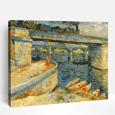 Bridges Across the Seine at Asnieres - Van Gogh | Paint By Numbers