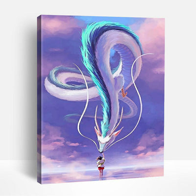 Dragon and Girl | Paint By Numbers